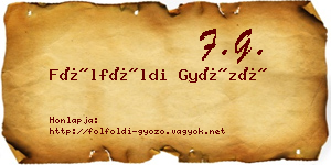 Fölföldi Győző névjegykártya