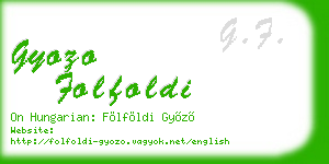 gyozo folfoldi business card